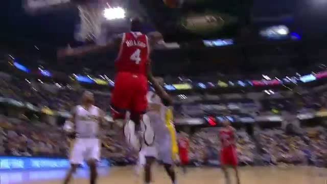 Watch NBA: Teague Drives and Dishes to Paul Millsap for the Smash (Basketball Video) Video
