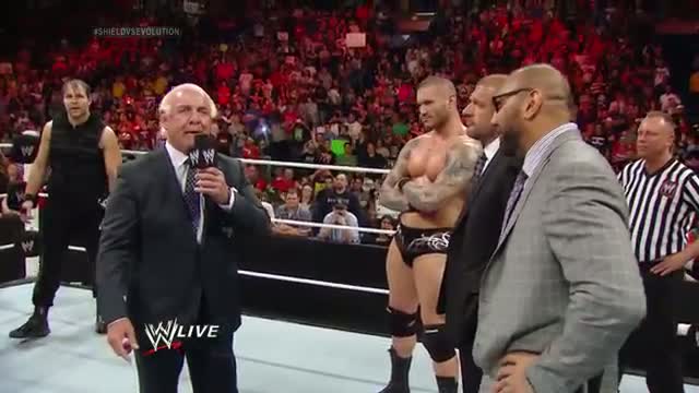Watch Ric Flair addresses Evolution and The Shield: WWE Raw, April 28, 2014 Video