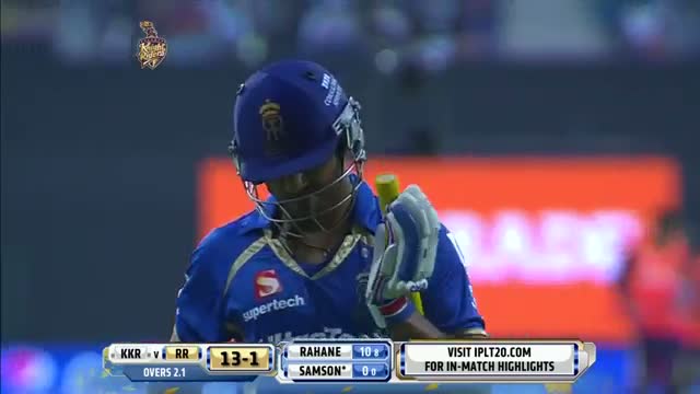 Watch KKR vs RR - Match 19 - Vinay Kumar gets the top 2 wickets for KKR - PEPSI IPL 2014 (29 April 2014) Video