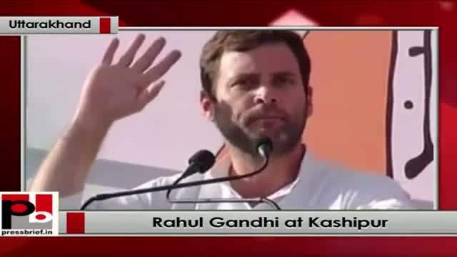 Watch Rahul Gandhi addresses rally at Kashipur, (Uttarakhand) Video