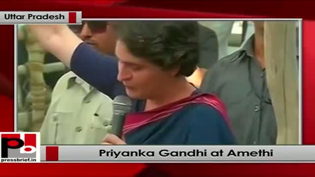 Watch Priyanka Gandhi in Amethi (UP) takes indirect dig at Smriti Irani Video