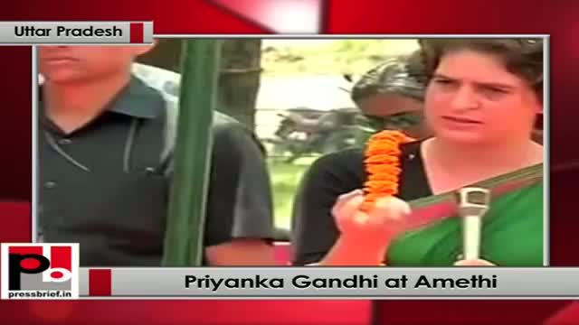 Watch Priyanka Gandhi in Amethi (UP) lists out development works done by Rahul Gandhi Video