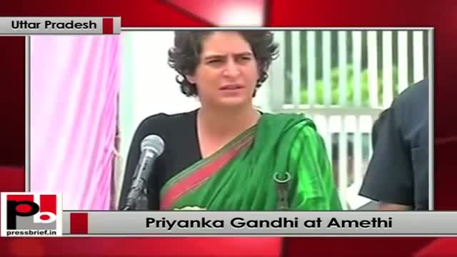 Watch Priyanka Gandhi in Amethi (UP) highlights development works done by Rahul Gandhi Video