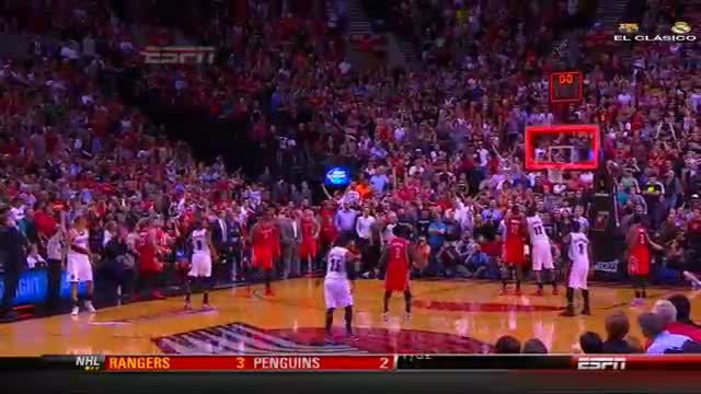 Watch Damian Lillard 3 Pointer For The Win: Blazers vs Rockets - NBA Playoffs 2014 Video