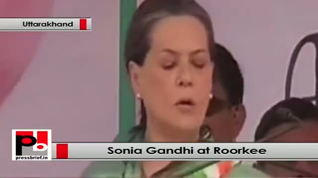 Watch Sonia Gandhi at Congress rally in Roorkee (Uttarakhand) Video