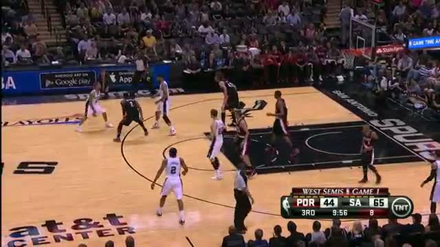Watch NBA: Tony Parker Torches the Trail Blazers for 33 Points (Basketball Video) Video