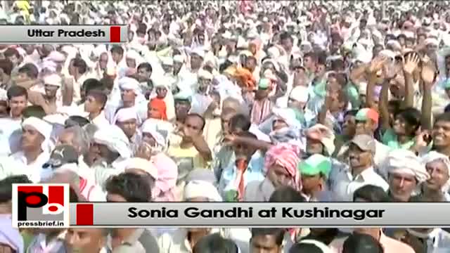 Watch Sonia Gandhi at Kushinagar in UP: Narendra Modi insulted martyrdom of Rajiv Gandhi Video