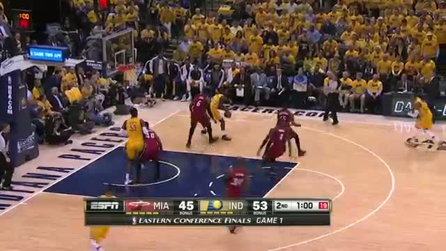 Watch NBA: Paul George and Lance Stephenson Outpace the Heat in Game 1 (Basketball Video) Video