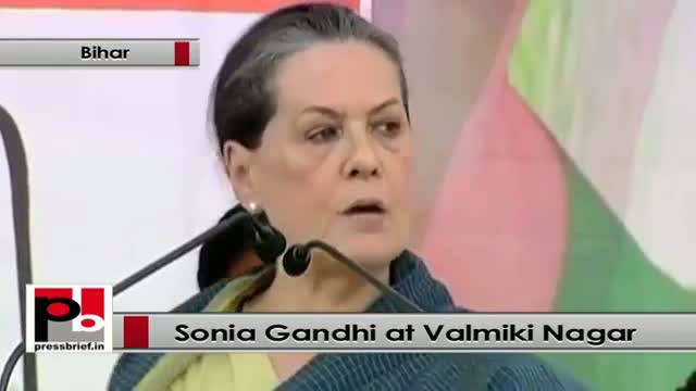 Watch Sonia Gandhi : BJP will shut down all pro-poor schemes and policies if they come to power Video