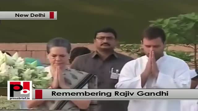 Watch Sonia Gandhi, Rahul Gandhi, Priyanka Gandhi pay homage on Rajiv Gandhi's 23rd death anniversary Video