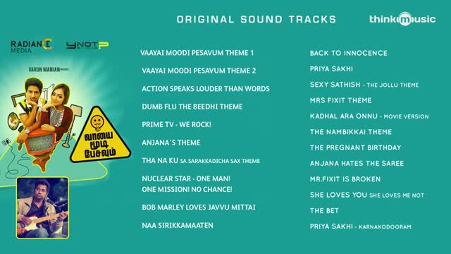 Watch Vaayai Moodi Pesavum (Original Sound Tracks) - Juke Box Video