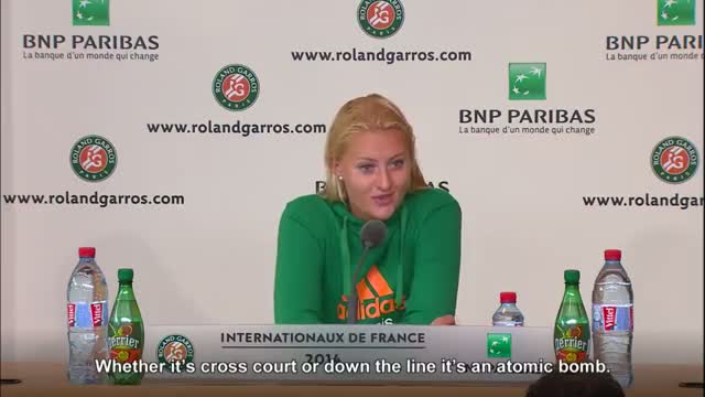 Watch Mladenovic's masterful victory at 2014 French Open R1 Video