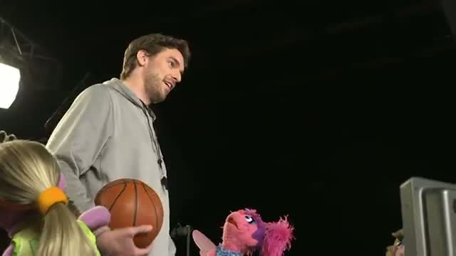 Watch NBA: Pau Gasol Takes a Trip to Sesame Street on Inside Stuff (Basketball Video) Video