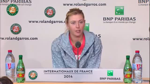 Watch Conference de presse Maria Sharapova Roland Garros 2014 1/2 Video