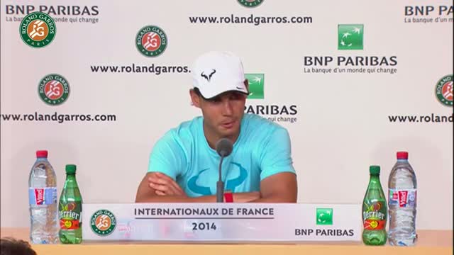 Watch Press conference Rafael Nadal 2014 French Open SF Video