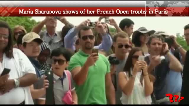 Watch Maria Sharapova shows of her French Open trophy in Paris Video
