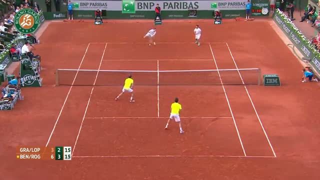 Watch Benneteau/Roger Vasselin v Granollers / Lopez 2014 French Open men's double Final Video