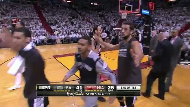 Watch NBA: Ginobili Gets the Roll to Beat the 1st Quarter Buzzer (Basketball Video) Video