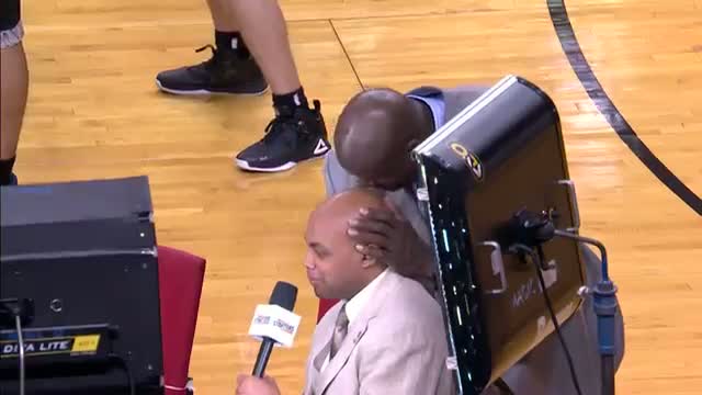 Watch NBA Videobomb: Shaq Licks Charles Barkley's Head on the Starters (Basketball Video) Video
