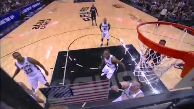 Watch NBA: Tiago Splitter Denies Dwyane Wade at the Rim (Basketball Video) Video