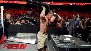 Watch John Cena vs. Kane -Stretcher Match to Qualify for the WWE World Heavyweight Championship Ladder Mat Video