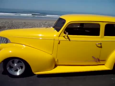 Watch 1939 Chevy Hot Rod 2 Door Sedan - Cardiff State Beach Cardiff California Video