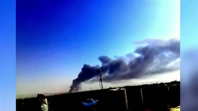 Watch Iraq Refinery Ablaze After Militant Attack Video