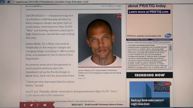Watch Good Looking California Man Arrested For Weapons Charges - Jeremy Meeks Mug Shot Goes Viral Video