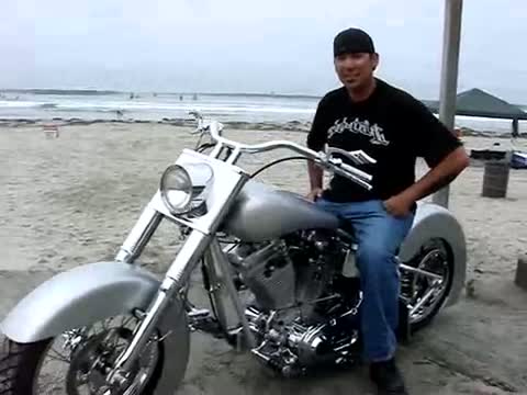 Watch 1200cc Custom Harley Davidson in Pacific Beach Video