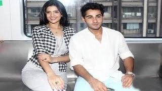 Watch Armaan Jain & Deeksha Seth Promotes Lekar Hum Deewana Dil @ Mumbai Metro Video