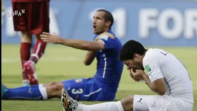Watch Luis Suarez in biting controversy during Uruguay World Cup game against Italy: FIFA World Cup 2014 Video