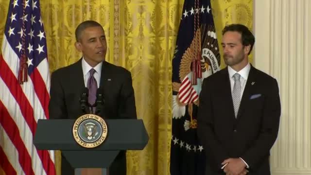 Watch Obama Honors NASCAR's Johnson at WH Video