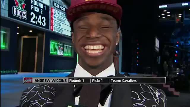 Watch The Cavaliers Select Andrew Wiggins with the Number 1 Pick! Video