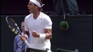 Watch Nadal unleashes an almighty vamos - Wimbledon 2014 Video