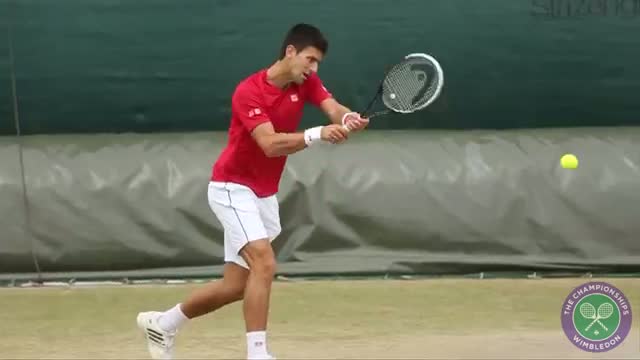 Watch Novak Djokovic practice session - Wimbledon 2014 Video