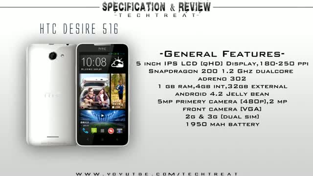 Watch HTC Desire 516 Full specifiation review [Snapdragon 200,2000 mah battery & much more] Video