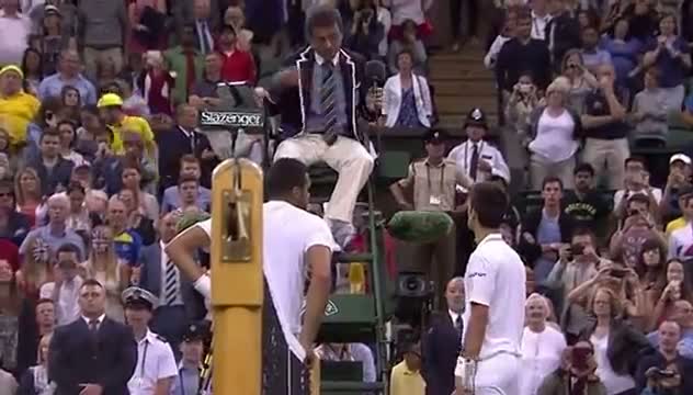 Watch Djokovic hits 'one of the great returns of all time' - Wimbledon 2014 Video
