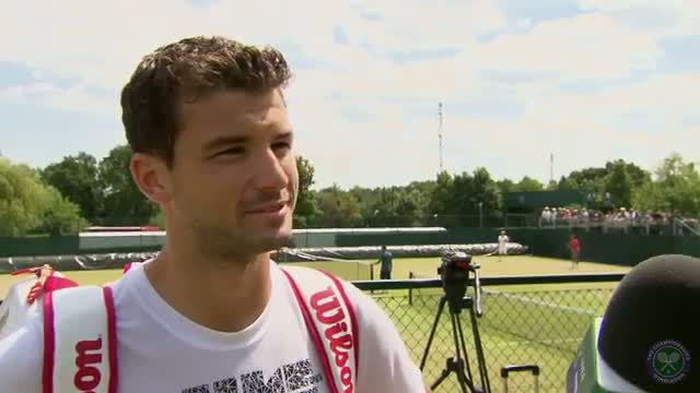 Watch Grigor Dimitrov looking forward to Murray test - Wimbledon 2014 Video