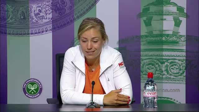 Watch Angelique Kerber was 'a bit nervous' - Wimbledon 2014 Video