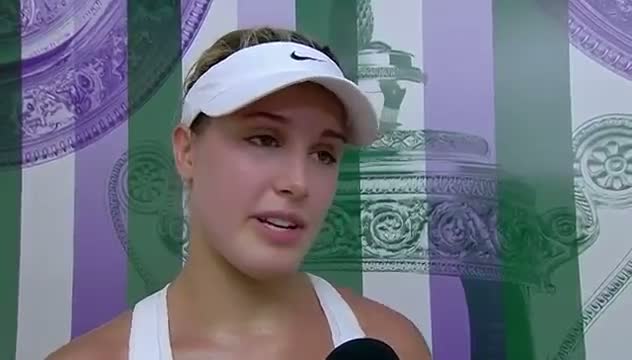 Watch Eugenie Bouchard post-match interview - Wimbledon 2014 Video