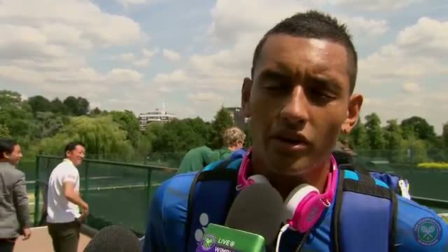 Watch Nick Kyrgios looking forward to Raonic test - Wimbledon 2014 Video
