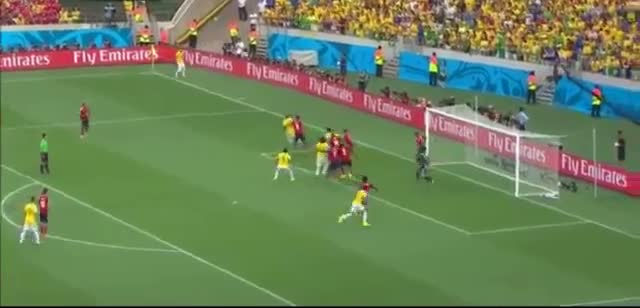 Watch Thiago Silva FLUKE Goal vs Colombia - Brazil vs Colombia 1-0 04 07 - FIFA World Cup 2014 Brazil Video
