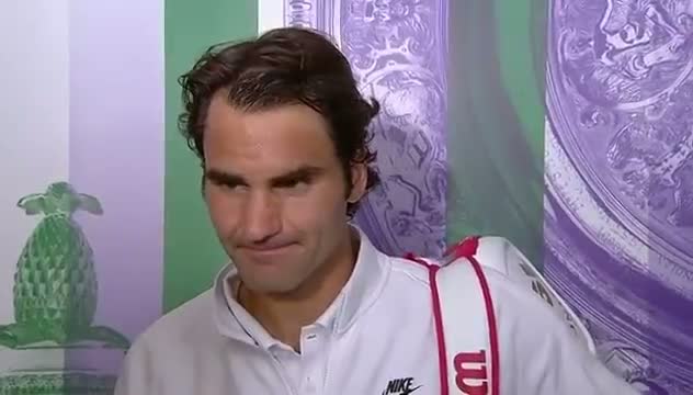 Watch Roger Federer post-match interview - Wimbledon 2014 Video