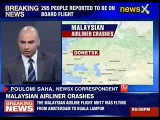Watch A Malaysian airline flight crashes near the Russian-Ukrainian border Video