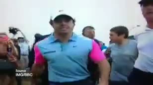 Watch Rory McIlroy snubs fan's request for an autograph at The Open Video