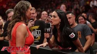 Watch Stephanie McMahon confronts Brie Bella: WWE Raw, July 21, 2014 Video