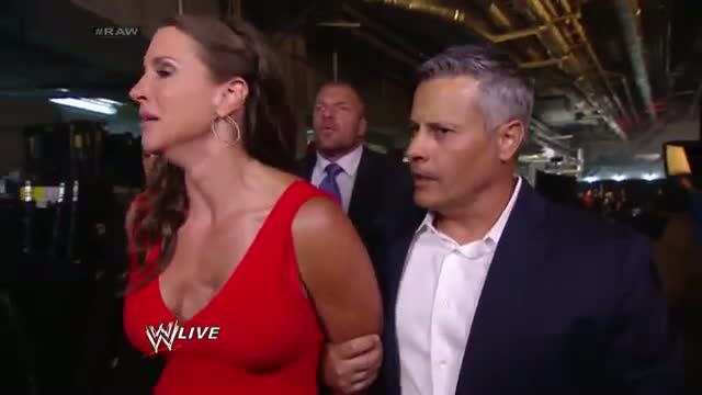 Watch Stephanie McMahon is escorted out of the arena: WWE Raw, July 21, 2014 Video