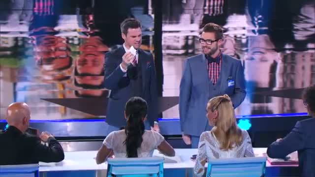 Watch David and Leeman: Magic Duo Predicts the Future With a Tweet - America's Got Talent 2014 Video