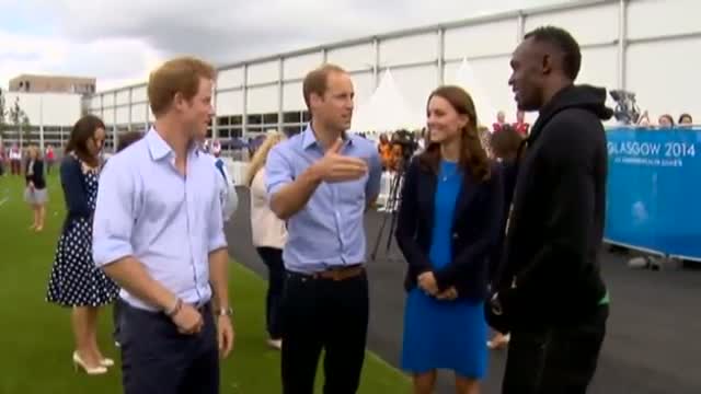 Watch Royals meet Usain Bolt at Commonwealth Games Video