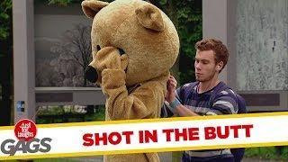 Watch Accidentally Shooting a Woman in the Butt Prank Video